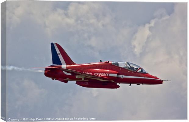 Red Arrows Jet Canvas Print by Philip Pound