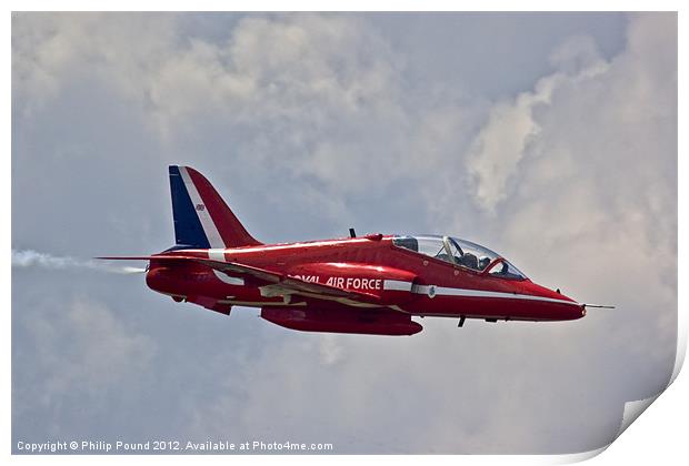 Red Arrows Jet Print by Philip Pound