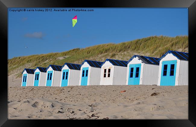Beach huts Framed Print by cairis hickey