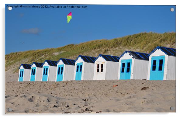 Beach huts Acrylic by cairis hickey