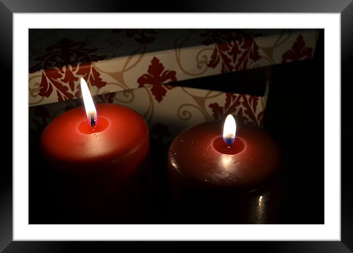 by candle light Framed Mounted Print by Heather Rowe
