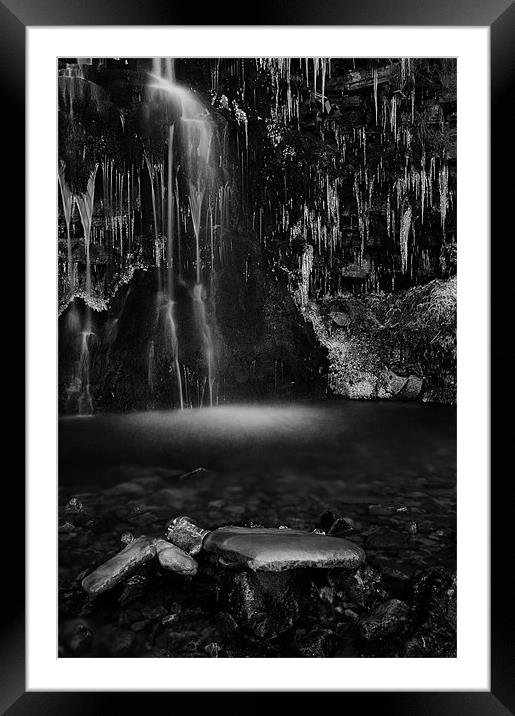 Majestic Frozen Waterfall Framed Mounted Print by Jim Round