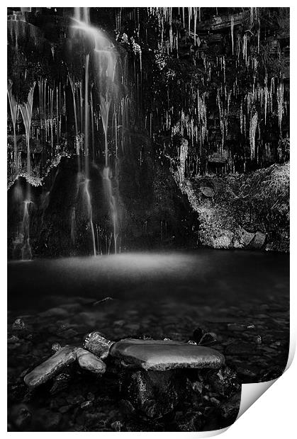 Majestic Frozen Waterfall Print by Jim Round