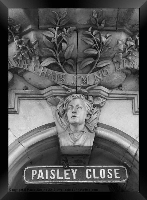 Edinburgh - Paisley Close Framed Print by Paula Jardine