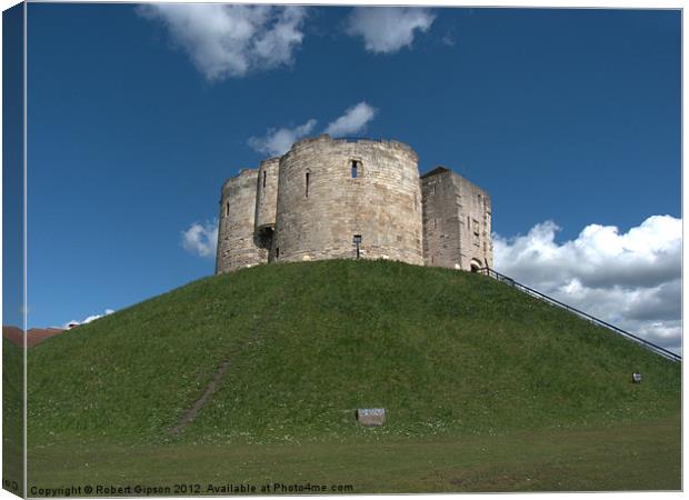 Clifford's Tower in York  historical building. Canvas Print by Robert Gipson