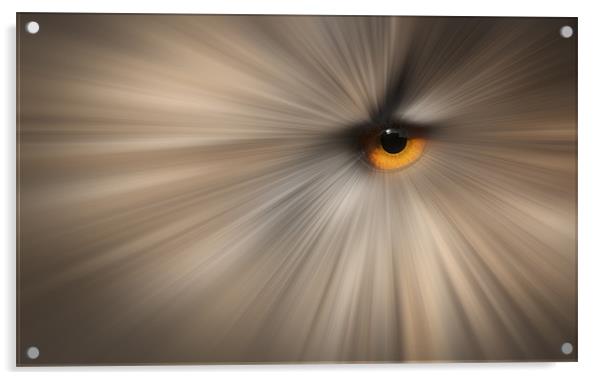 Eagle Owl Eye Abstract Acrylic by Natures' Canvas: Wall Art  & Prints by Andy Astbury