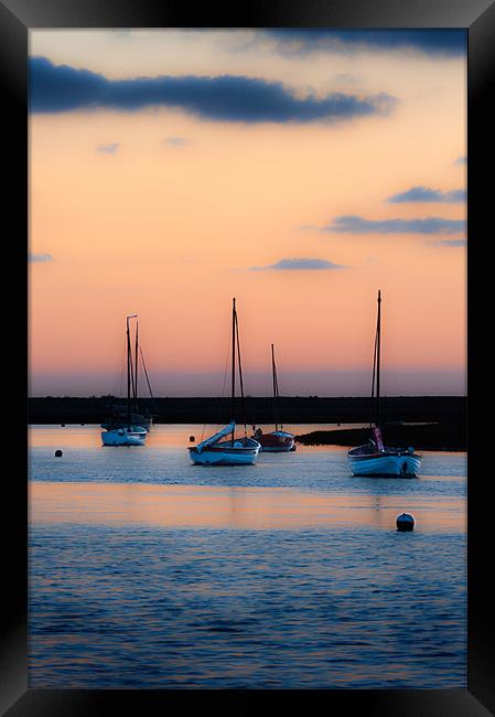 Serenity at Sunset Framed Print by Stephen Mole