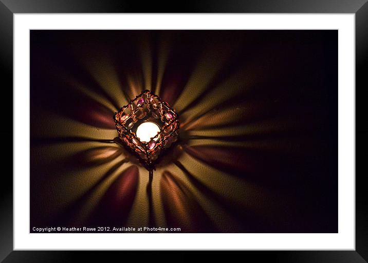 Candlelight Flower Framed Mounted Print by Heather Rowe