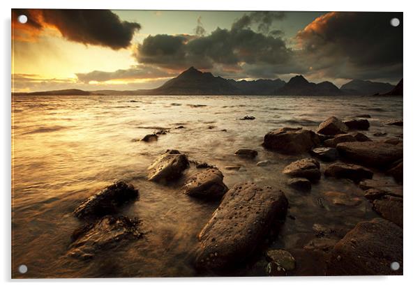 Elgol Sunset Acrylic by Grant Glendinning