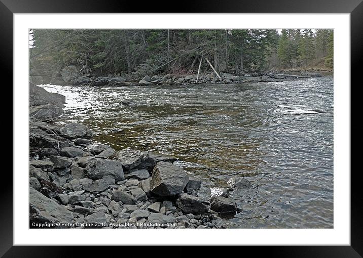 Mighty Connecticut River Framed Mounted Print by Peter Castine