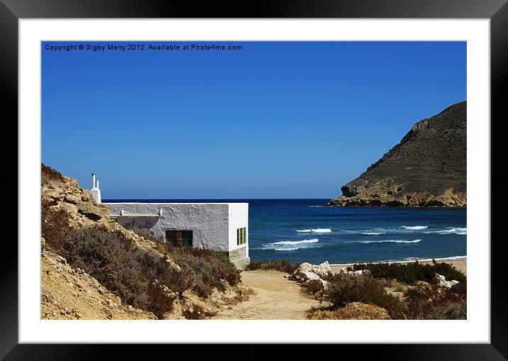 Casita by the beach Framed Mounted Print by Digby Merry