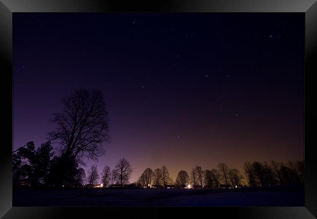 Newbury Night Sky Framed Print by Mark Chance