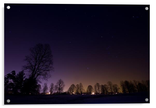 Newbury Night Sky Acrylic by Mark Chance