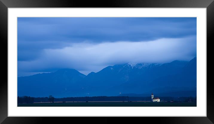 In the shadow of a mighty mountain range Framed Mounted Print by Ian Middleton