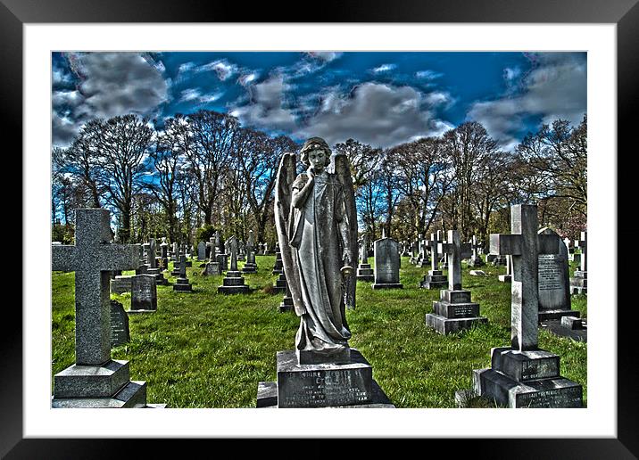 Graveyard Angel Framed Mounted Print by Colin Daniels