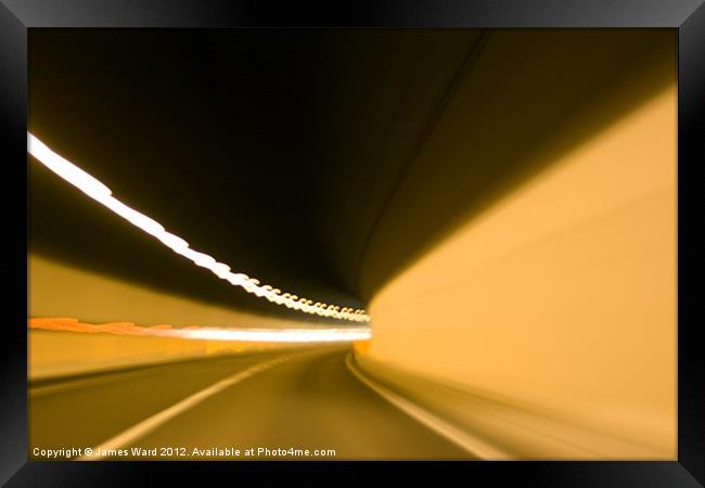 Speeding Tunnel Framed Print by James Ward