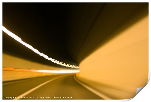 Speeding Tunnel Print by James Ward
