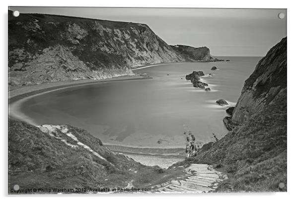 St Oswald's Bay Durdle Door Acrylic by Phil Wareham