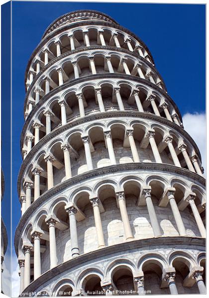 Leaning Tower of Pisa Canvas Print by James Ward