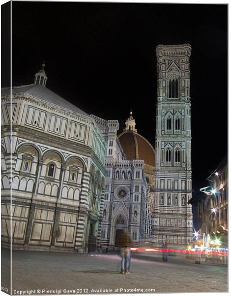 Night in Florence Canvas Print by Pierluigi Gava