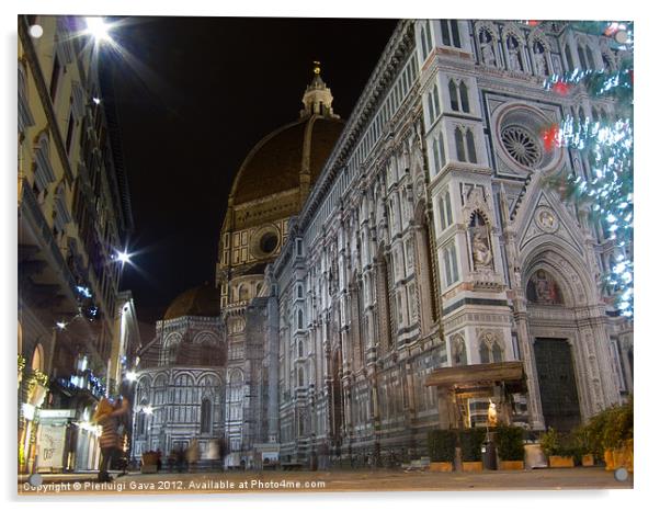 Night in Florence Acrylic by Pierluigi Gava