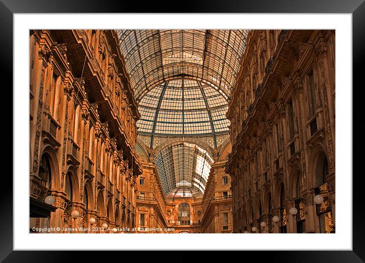 Galleria Vittorio Emanuele II, Milan Framed Mounted Print by James Ward