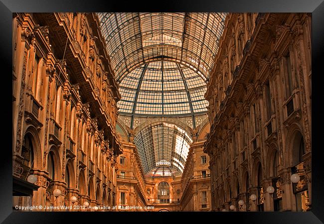 Galleria Vittorio Emanuele II, Milan Framed Print by James Ward