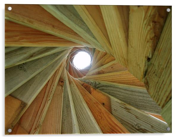 Inside the sky ladder cone Acrylic by David Kesterson