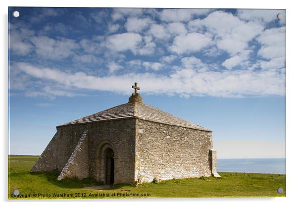 St Aldhelm’s Church Dorset Acrylic by Phil Wareham