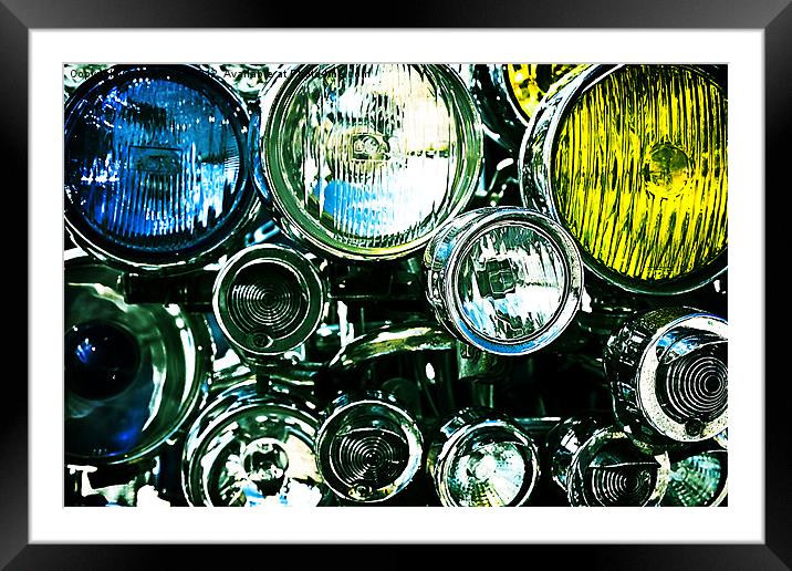 Lambretta Lights Framed Mounted Print by JG Mango