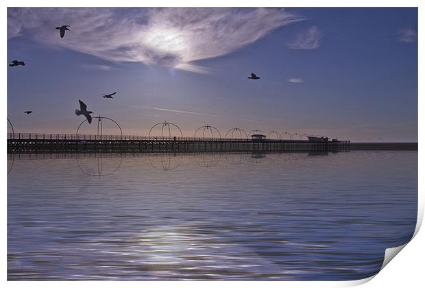 Southport Pier seaside Print by David French