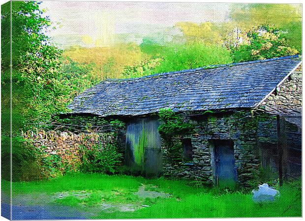Old Barn, Lake District Canvas Print by Amanda Moore
