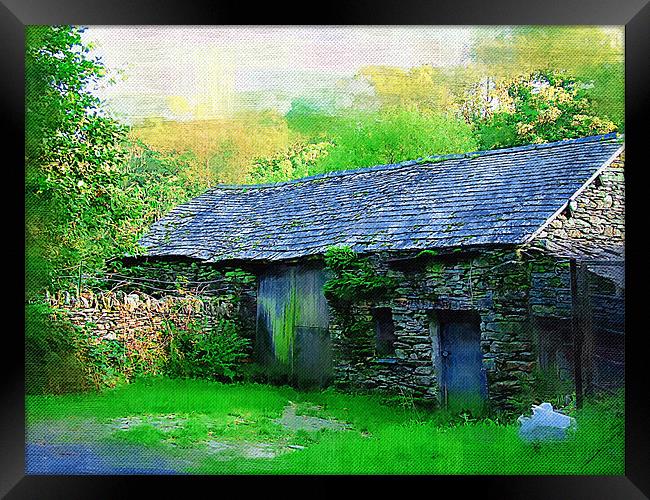 Old Barn, Lake District Framed Print by Amanda Moore