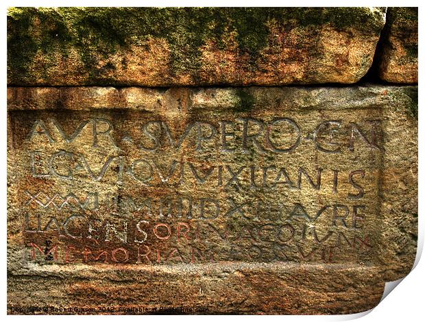 Roman Stone Coffin Print by Robert Gipson