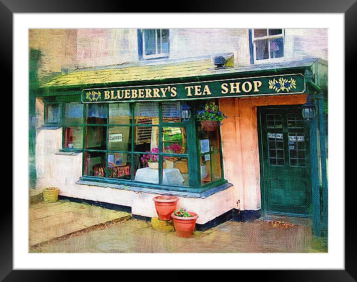 Blueberry's Teashop, Alston Framed Mounted Print by Amanda Moore
