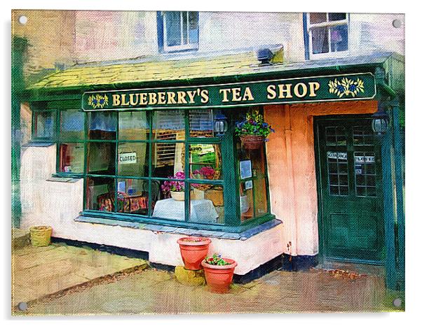 Blueberry's Teashop, Alston Acrylic by Amanda Moore