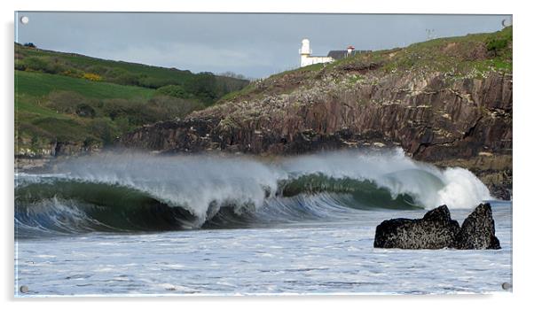 Dingle Lighthouse Acrylic by barbara walsh