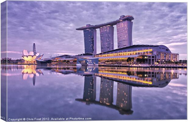 Marina Sands Bay Singapore Canvas Print by Chris Frost