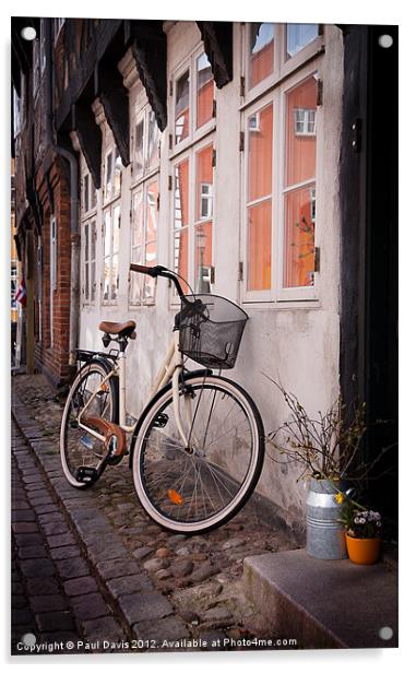 Bicycle in Ribe Acrylic by Paul Davis