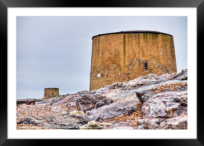 Martello Towers Nos 14 and 15 Framed Mounted Print by Alice Gosling