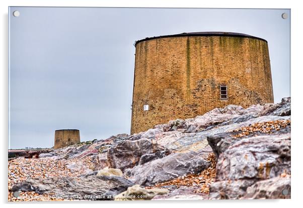 Martello Towers Nos 14 and 15 Acrylic by Alice Gosling