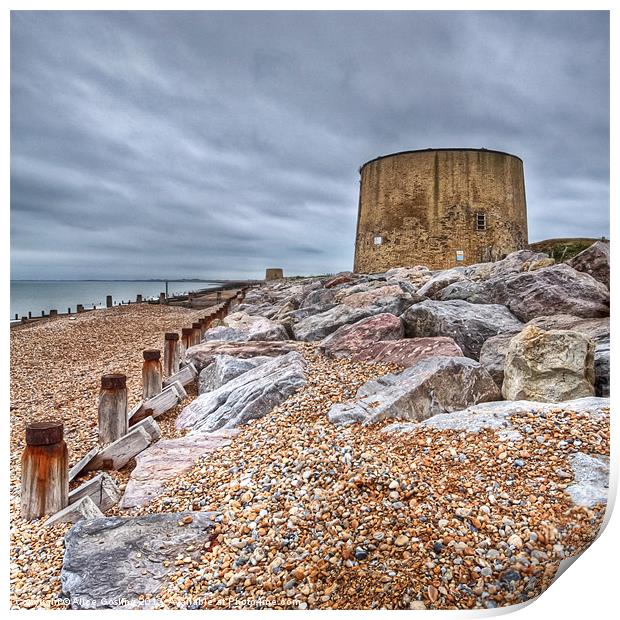 Martello Tower No 14 Print by Alice Gosling