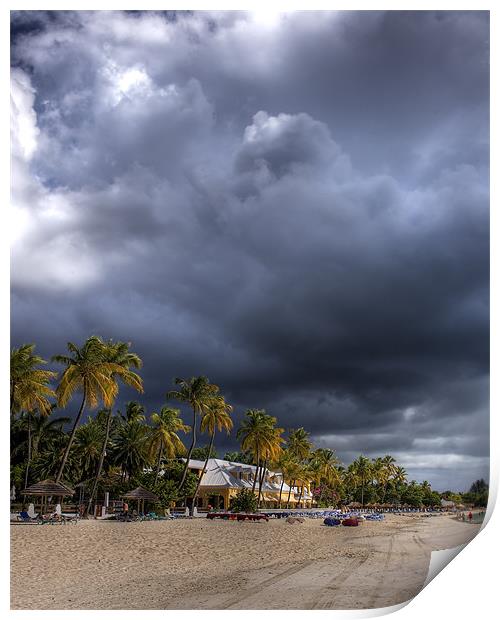 Summer Storm Over Sandals Print by Keith Barker