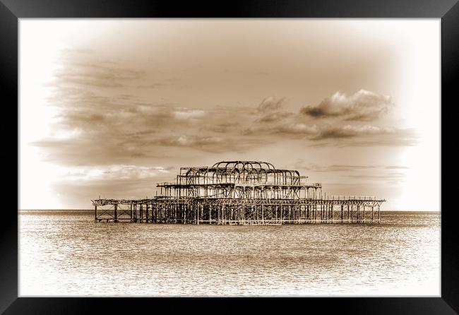 The Old Pier Brighton Framed Print by Dean Messenger