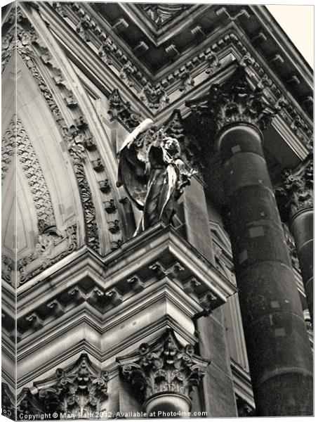 Berliner Dom Angel Canvas Print by Mary Rath