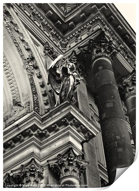 Berliner Dom Angel Print by Mary Rath