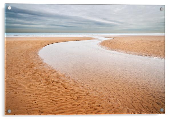 Low tide at Holkham Acrylic by Stephen Mole