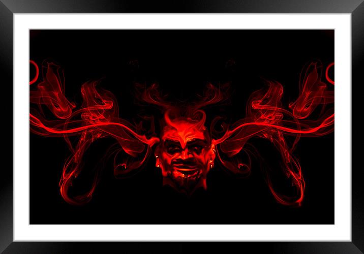 devils in the detail. Framed Mounted Print by paul cowles