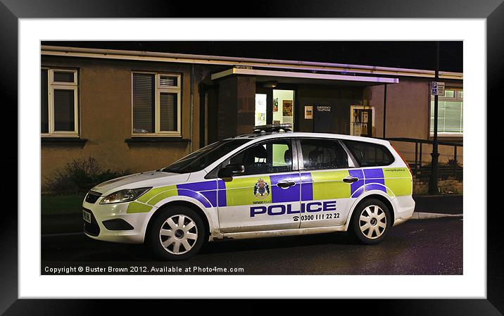 Tayside Police Car Framed Mounted Print by Buster Brown