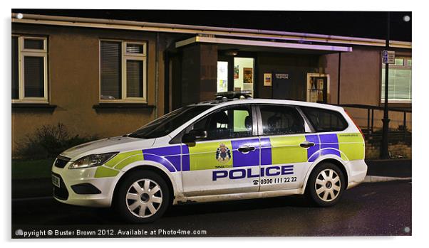 Tayside Police Car Acrylic by Buster Brown